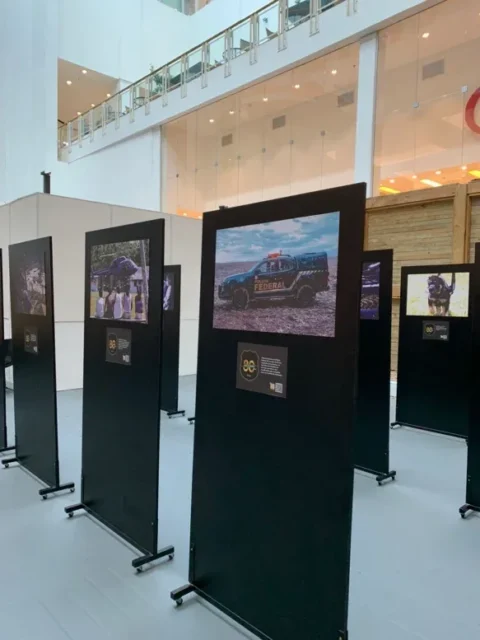 Polícia Federal realiza exposição no Praia de Belas em comemoração aos seus 80 anos Polícia Federal realiza exposição no Praia de Belas em comemoração aos seus 80 anos