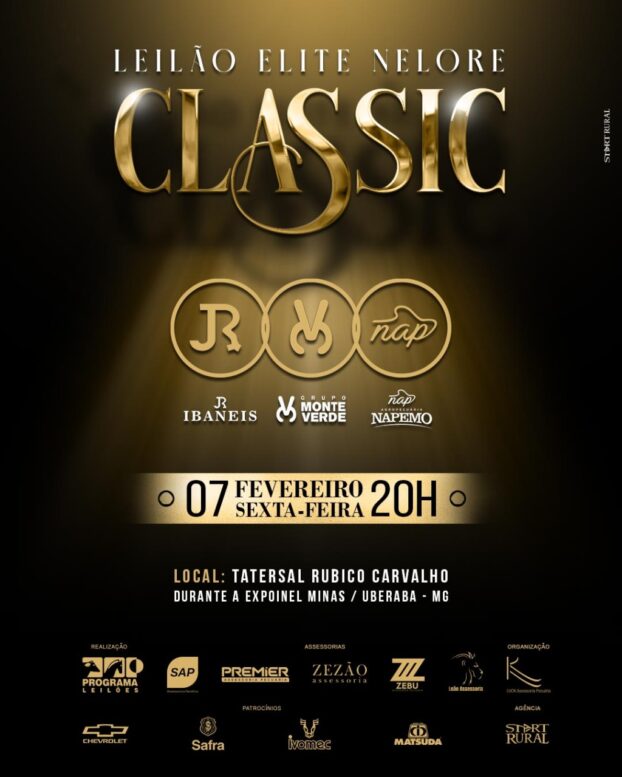 Leilão Elite Nelore Classic terá oferta de 29 lotes de animais Nelore Leilão Elite Nelore Classic terá oferta de 29 lotes de animais Nelore