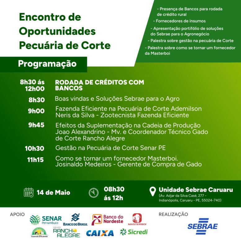Masterboi apoia Encontro de Oportunidades na Pecuária de Corte em Caruaru