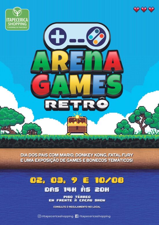 Itapecerica Shopping celebra o Dia dos Pais com a divertida Arena Games Retrô