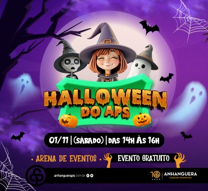 Anhanguera Parque Shopping entra no clima de Halloween com uma tarde de diversão para toda a família