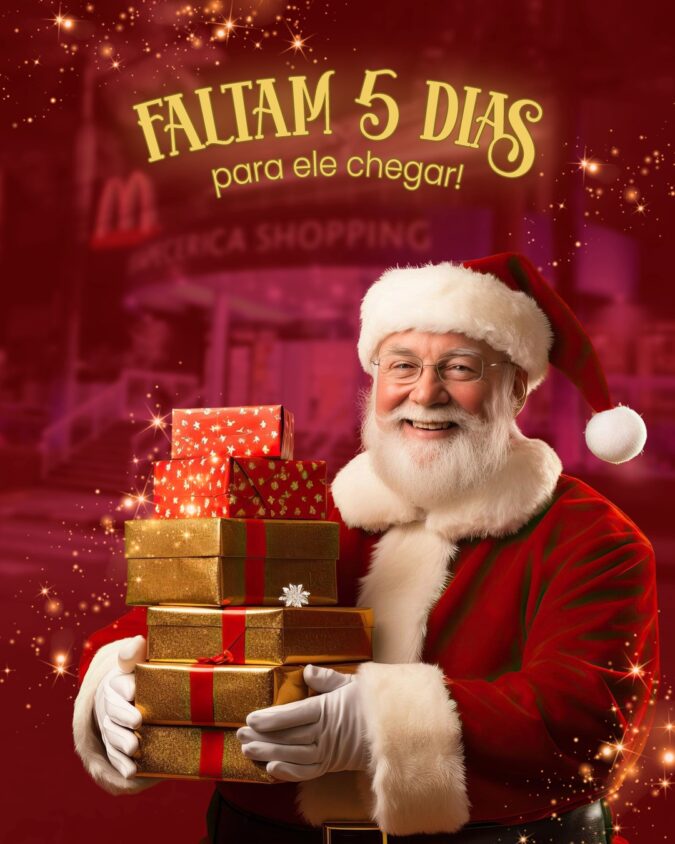 Chegada do Papai Noel no Itapecerica Shopping promete encantar toda a família