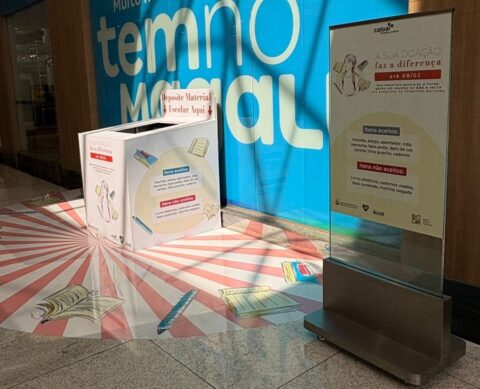 Volta às aulas: shopping inicia arrecadação de material escolar para crianças do União da Vitória