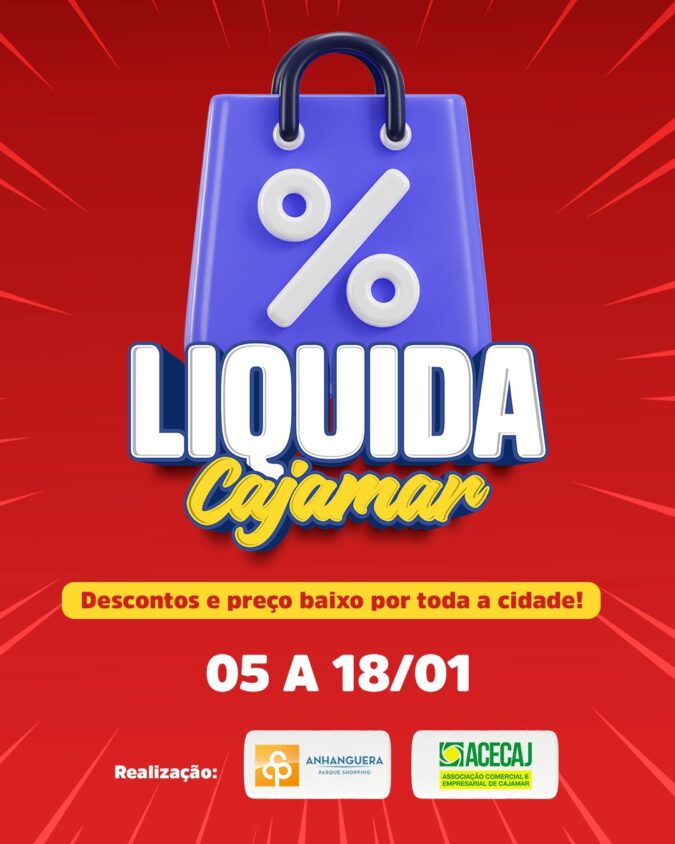 Anhanguera Parque Shopping lança a “Liquida Cajamar” em parceria com o comércio de toda a cidade