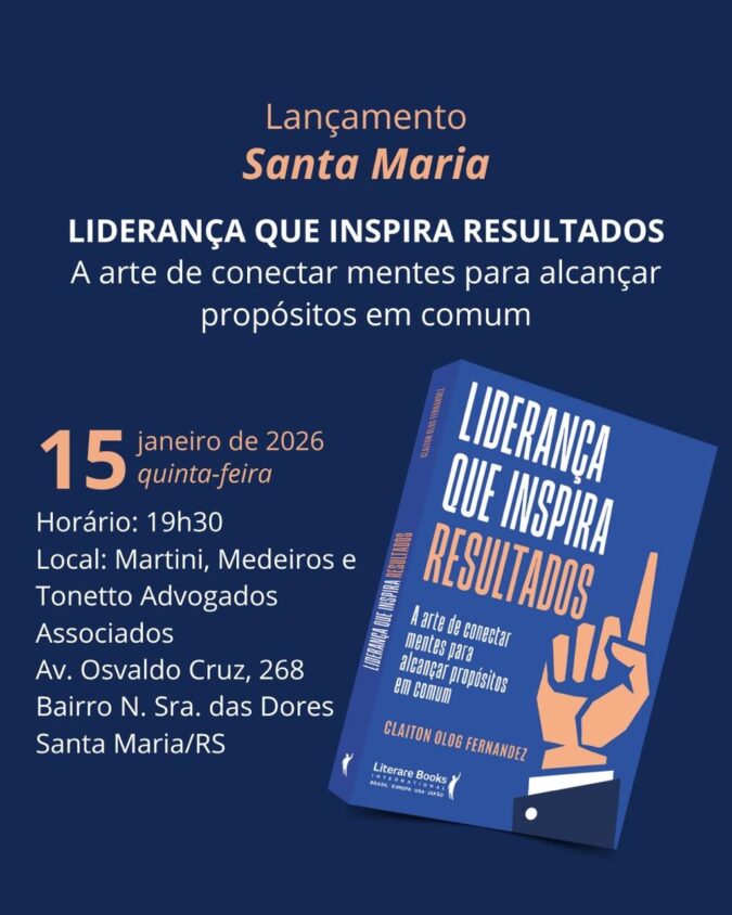Autor lança livro em Santa Maria e defende o fator humano como diferencial na era da inteligência artificial