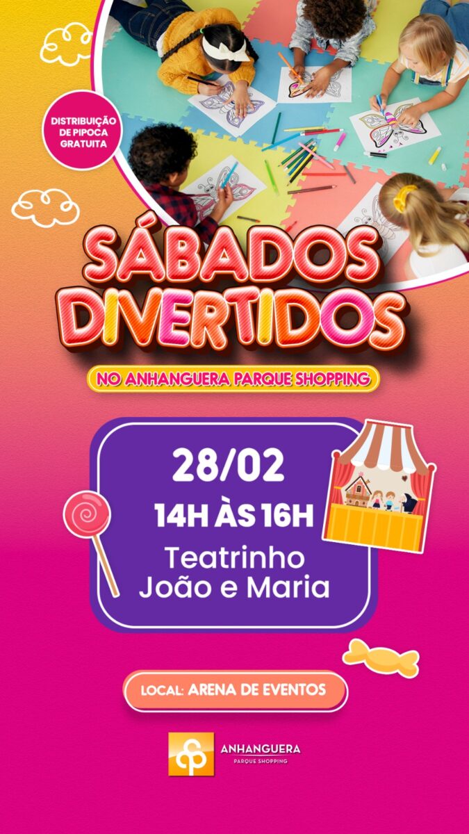Os “Sábados Divertidos” promovem atividade lúdica infantil no Anhanguera Parque Shopping