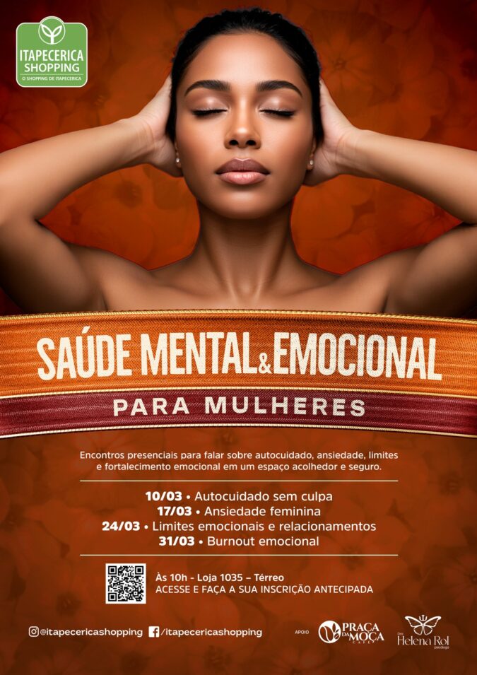 Itapecerica Shopping celebra o Dia da Mulher com encontros sobre saúde mental e emocional