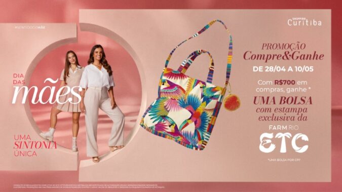 Shopping Curitiba celebra o Dia das Mães com bolsa exclusiva da FARM