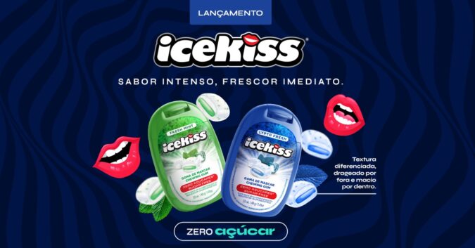 De olho no avanço do zero açúcar, Icekiss lança goma de mascar e amplia atuação no mercado de candies