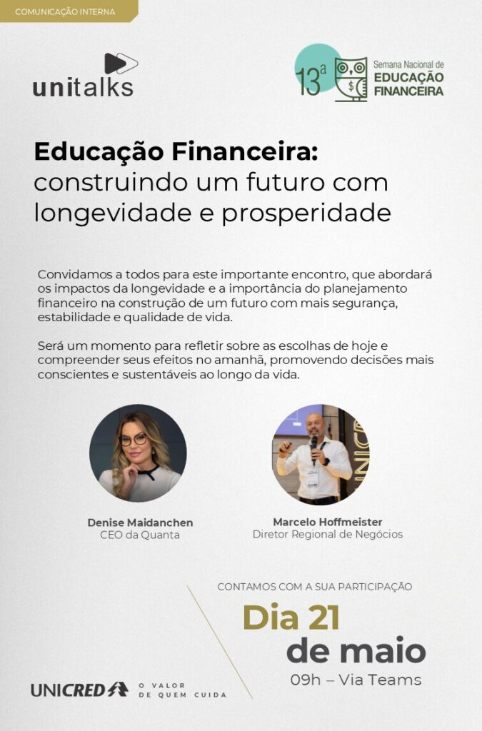 Unicred na Semana ENEF 2026: educação financeira para decisões que atravessam gerações