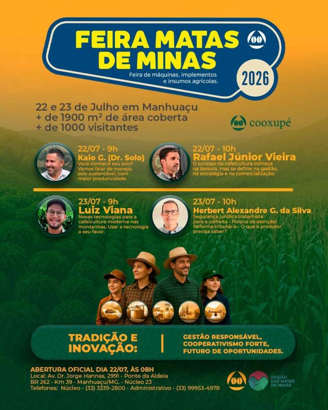 Cooxupé promove Feira Matas de Minas com foco em conhecimento e tecnologia