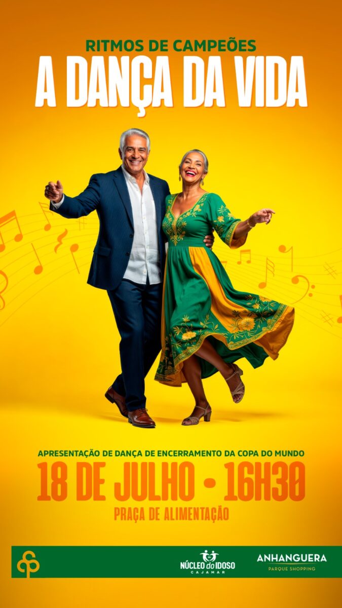 Anhanguera Parque Shopping recebe apresentação especial de dança com o Núcleo do Idoso de Cajamar no encerramento da Copa do Mundo 2026