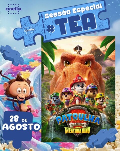 Cineflix do Shopping Curitiba terá Sessão TEA nesta sexta, com o filme Patrulha Canina