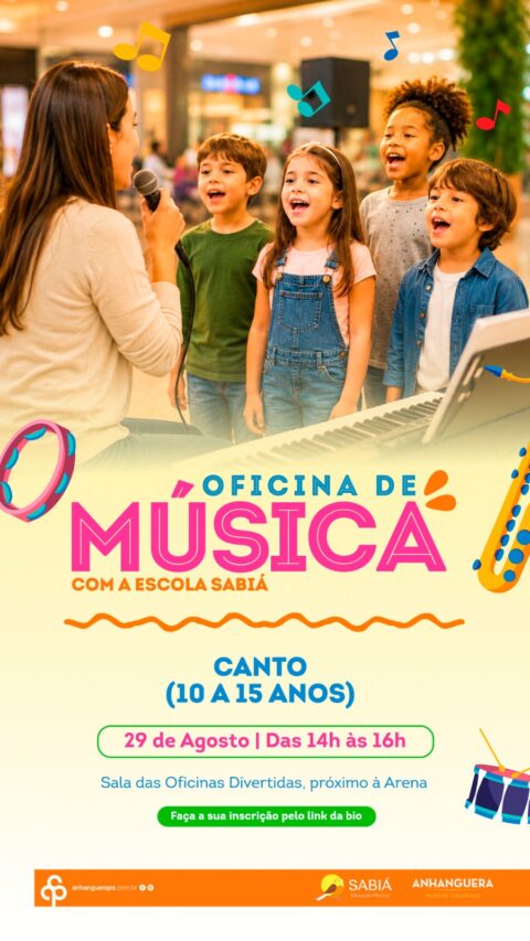Anhanguera Parque Shopping encerra programação de oficinas musicais para crianças neste sábado