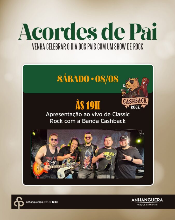 Dia dos Pais no Anhanguera Parque Shopping: Música, Diversão e Momentos Inesquecíveis em Família