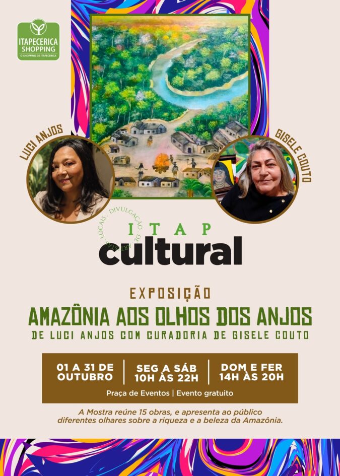 Exposição “Amazônia aos Olhos dos Anjos”, de Luci Anjos, chega ao Itapecerica Shopping