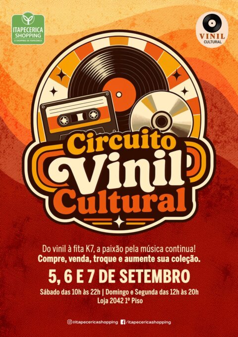 Circuito Vinil Cultural reúne música, memória e novas gerações no Itapecerica Shopping Circuito Vinil Cultural reúne música, memória e novas gerações no Itapecerica Shopping