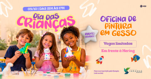 Shopping Jaraguá Indaiatuba promove oficina gratuita de pintura em gesso para celebrar o Dia das Crianças Shopping Jaraguá Indaiatuba promove oficina gratuita de pintura em gesso para celebrar o Dia das Crianças