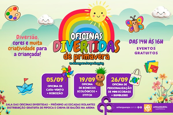 Anhanguera Parque Shopping encerra Oficinas de Primavera com diversão e criatividade para as crianças