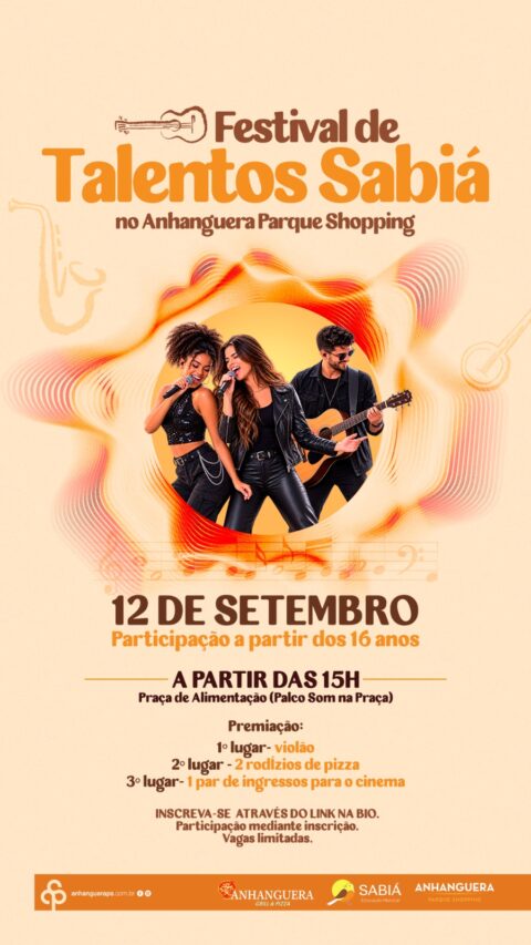 Festival de Talentos Sabiá transforma Anhanguera Parque Shopping em palco de música, diversão e emoção Festival de Talentos Sabiá transforma Anhanguera Parque Shopping em palco de música, diversão e emoção