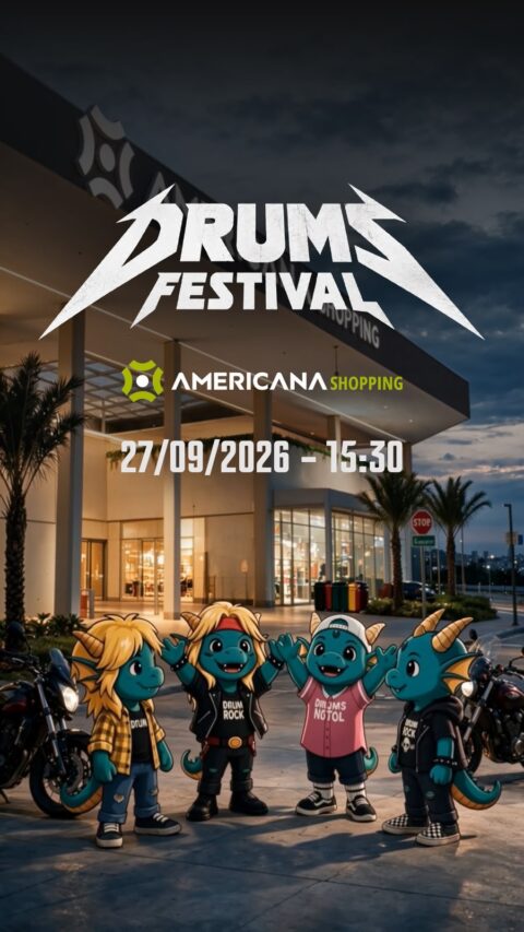 Drums Festival reúne 30 jovens bateristas em grande show de rock no Americana Shopping Drums Festival reúne 30 jovens bateristas em grande show de rock no Americana Shopping