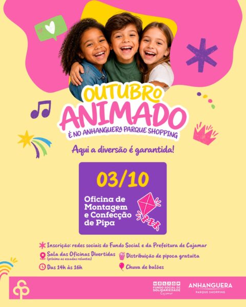 Anhanguera Parque Shopping promove programação especial para celebrar o mês das crianças